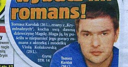Karolak prosi o przebaczenie