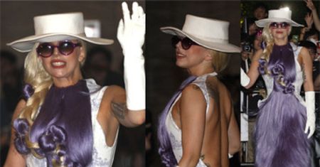 Gaga w sukni z... włosów! (ZDJĘCIA)