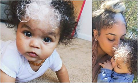 Niemowlę ze kolorowymi włosami