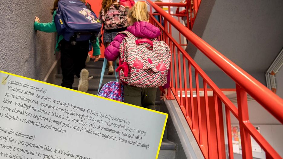 Seksistowskie zadanie w podręczniku dla piątoklasistów. Chłopcy mają wcielić się w odkrywców, a dziewczynki zająć kuchnią