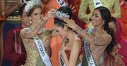 Miss Indonezji 2014 odbiera koronę z rąk Miss Uniwersum