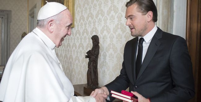 Leonardo DiCaprio na audiencji u papieża Franciszka