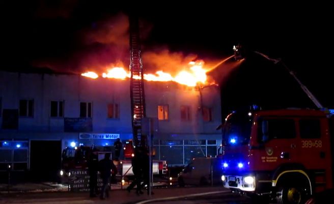 Pożar w Tarnobrzegu. Duszący dym unosił się nad miastem