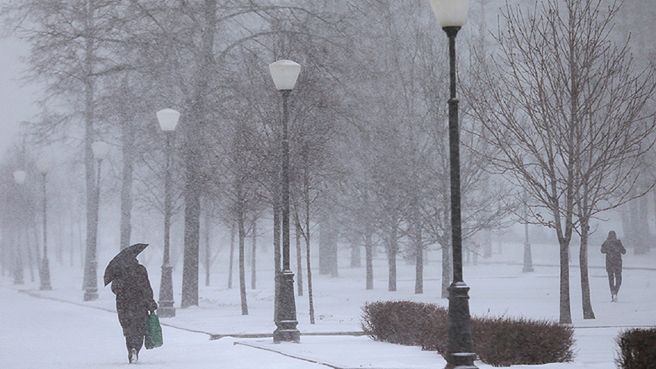 Burza śnieżna w Moskwie
