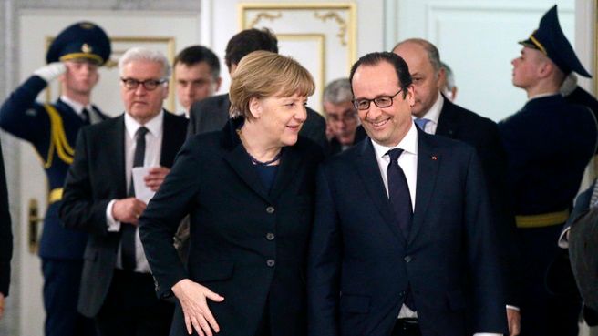 Angela Merkel i Francois Hollande