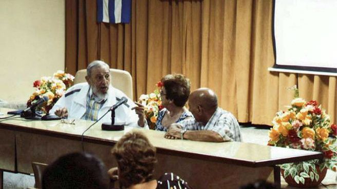 Fidel Castro na spotkaniu z serowarami