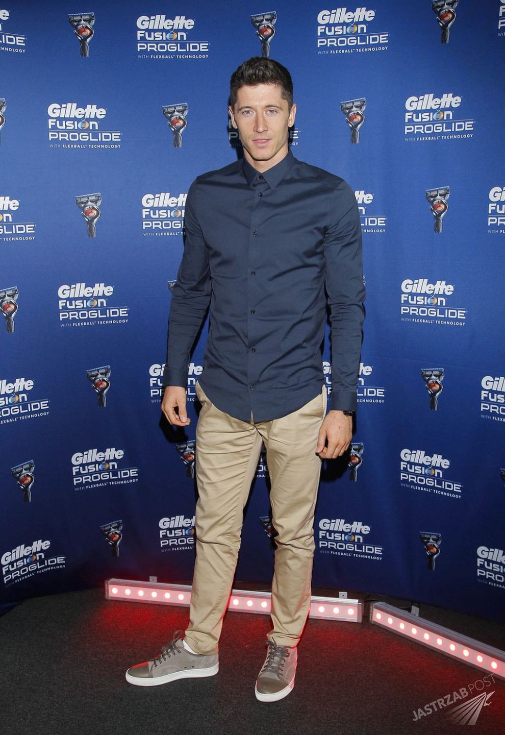 Robert Lewandowski, konferencja marki Gillette fot. AKPA