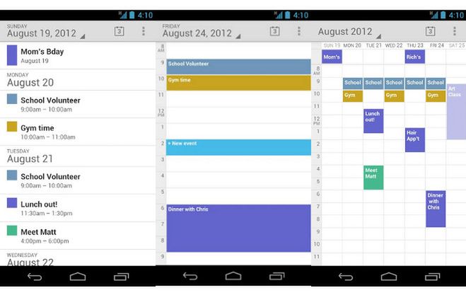 Android Calendar dostępny w Google Play