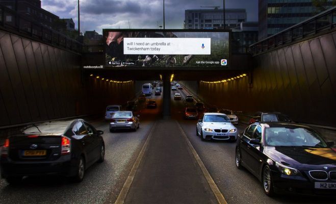 Reklamy Google'a na ulicach Londynu