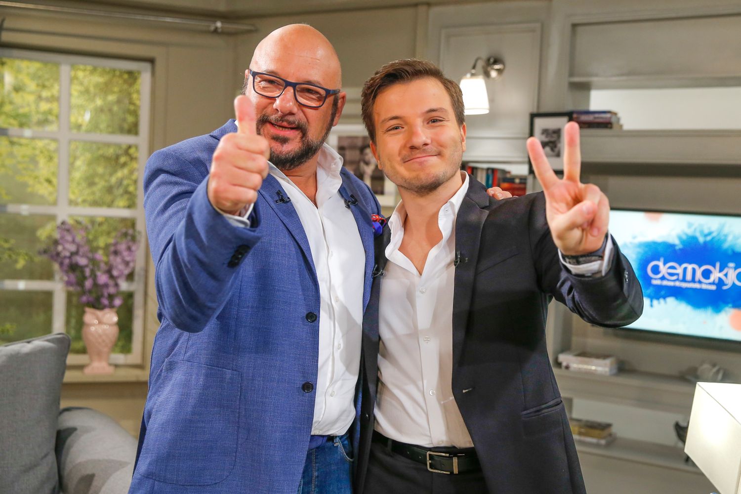 Piotr Gąsowski z synem Jakubem