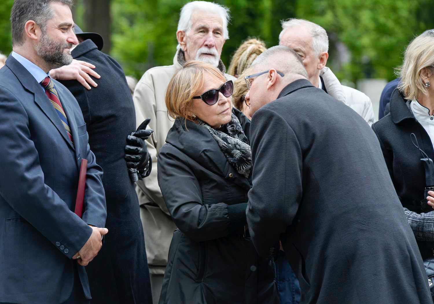 Magdalena Wołłejko na Pogrzebie Tadeusza Plucińskiego