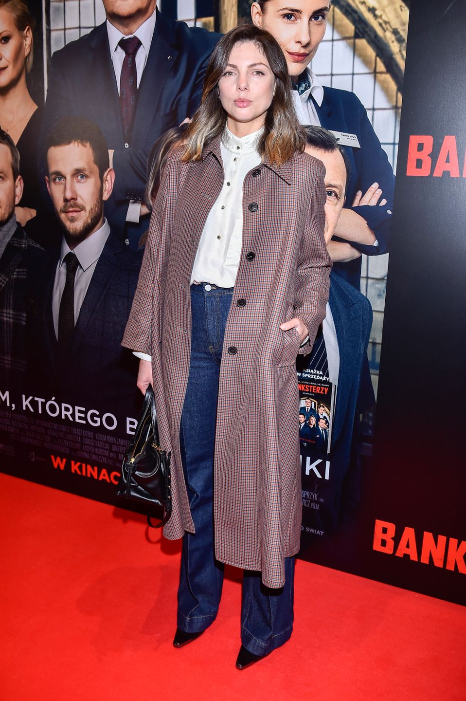 Karolina Gorczyca na premierze filmu Banksterzy