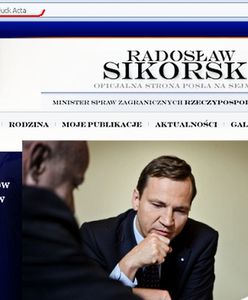 Strona Sikorskiego z wulgarną niespodzianką