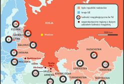 Gdzie Rosja może jeszcze wkroczyć, by "bronić" swoich obywateli? Zobacz infografikę