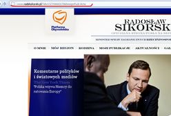 Strona Sikorskiego z wulgarną niespodzianką