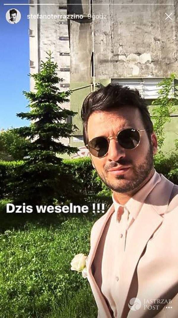 Stefano Terrazzino na ślubie Agnieszki Sienkiewicz