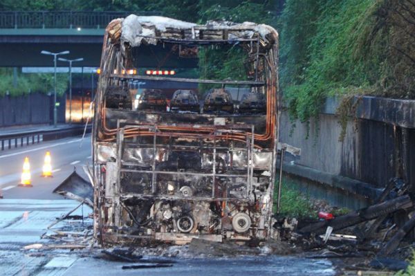 Pożar polskiego autokaru pod Berlinem