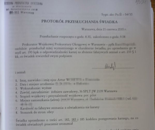 Adresy i telefony świadków ws. Smoleńska wyciekły z prokuratury do internetu