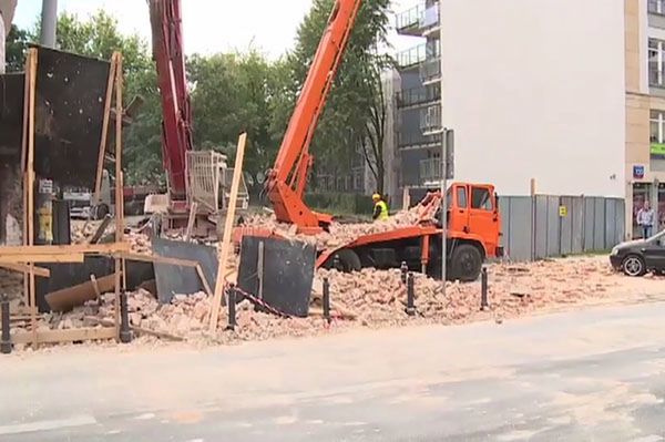 Katastrofa budowlana w Warszawie - runęła ściana