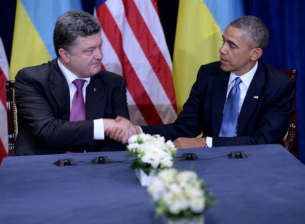 Barack Obama rozmawiał w Warszawie z Petro Poroszenko
