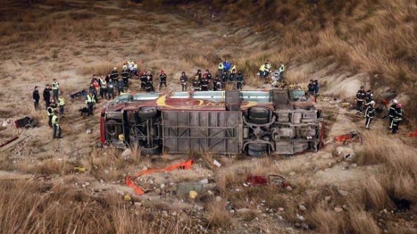 Katastrofa autokaru z pielgrzymami w Hiszpanii. Zginęło 14 osób