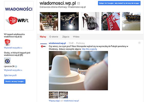 Nowy profil Wiadomości Wirtualnej Polski na Google+