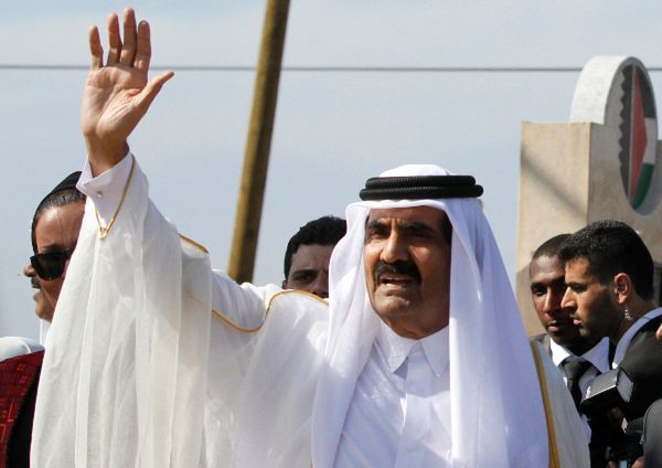 Emir Kataru z historyczną wizytą w Strefie Gazy