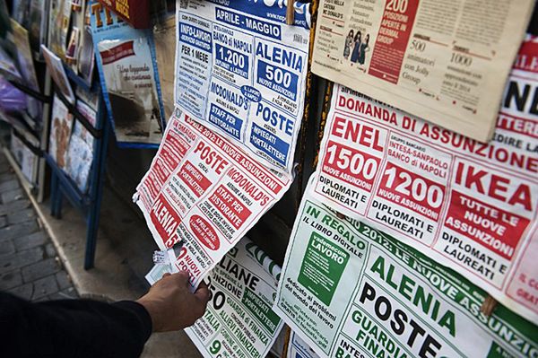 Włoski dramat: bezrobocie rośnie drastycznie