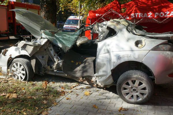 Tragiczny wypadek w centrum Bytomia. Nie żyją dwie osoby