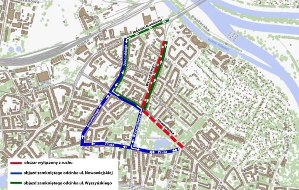 Remont ul. Nowowiejskiej i Wyszyńskiego. Będą utrudnienia w ruchu