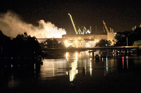 Pożar na atomowym okręcie podwodnym USS Miami w USA