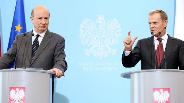 Minister finansów Jacek Rostowski i premier Donald Tusk