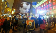 Ulicami Kijowa przeszedł marsz ku czci Bandery