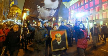 Ulicami Kijowa przeszedł marsz ku czci Bandery