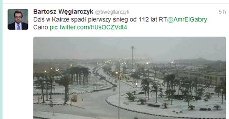 W Kairze spadł śnieg - pierwszy od 112 lat