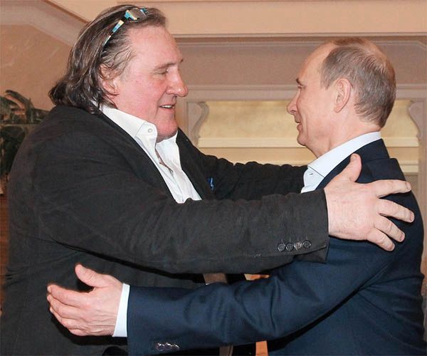 Gerard Depardieu i Władimir Putin