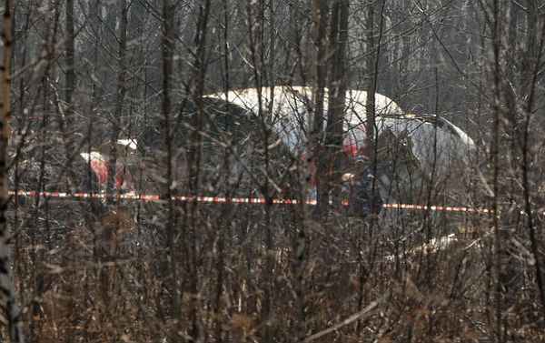 Szczątki prezydenckiego Tu-154M (zdj. arch.)