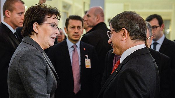 Premier Ewa Kopacz z premierem Turcji Ahmetem Davutoglu