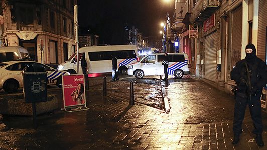 Zamknięta ulica w miejscowości Verviers