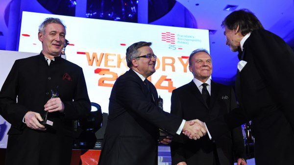 Prezydent podczas uroczystości wręczenia Wektorów 2014