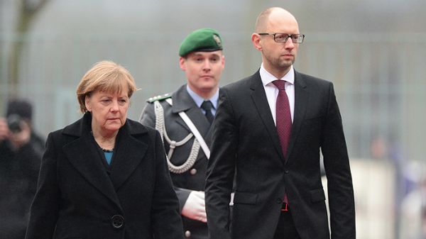 Angela Merkel i Arsenij Jaceniuk