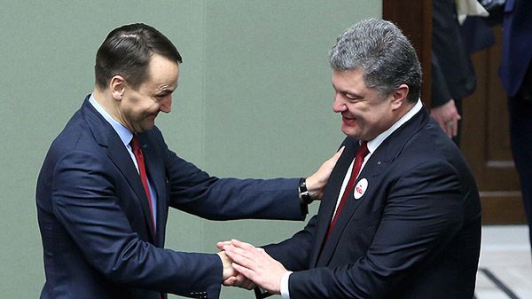 Radosław Sikorski i Petro Poroszenko