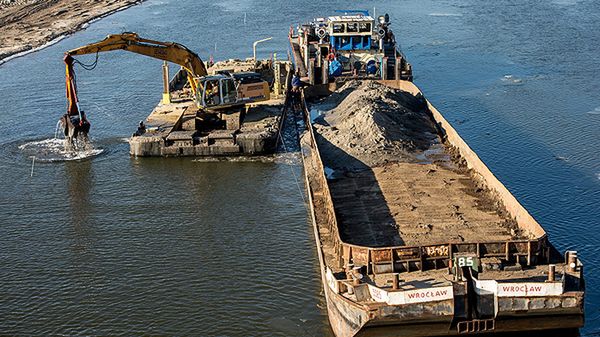 Prace przy modernizacji Wrocławskiego Węzła Wodnego - zdjęcie ilustracyjne