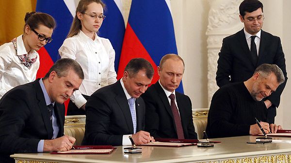 Podpisywanie traktatu o włączeniu Krymu w skład Federacji Rosyjskiej