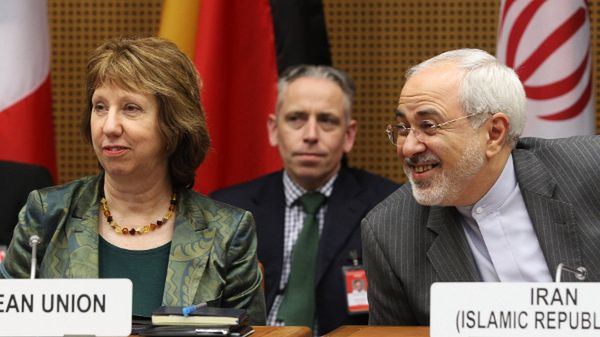 Catherine Ashton i Mohammad Dżawad Zarif