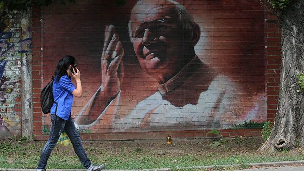 Mural odtworzony na banerze