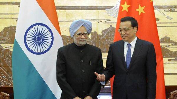 Premierzy Indii i Chin - Manmohan Singh i Li Keqiang