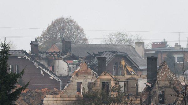 Zniszczone budynki w Jankowie Przygodzkim