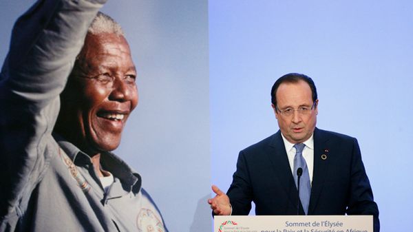 Francois Hollande wspomina Nelsona Mandelę