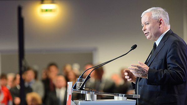 Prezes PiS Jarosław Kaczyński, podczas wielkopolskiej konwencji wyborczej Prawa i Sprawiedliwości